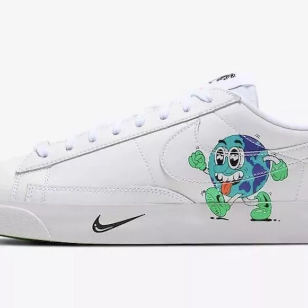 Nike Blazer Low Flyleather Earth Day Harrington Sneakers MENS 5.5‎ / WOMENS 7